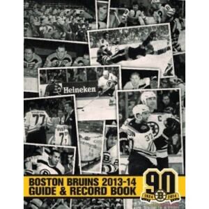 Boston Bruins 2013-14 Guide & Record Book 90th Cover On 12x8in Metal Sign